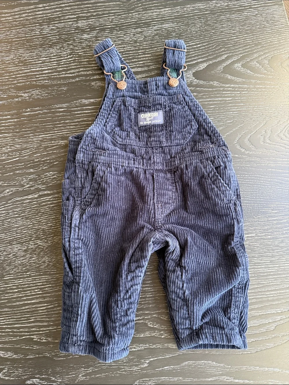 OshKosh B'gosh Dark Navy Corduroy Overalls for Baby